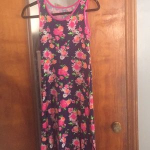 A long floral dress.